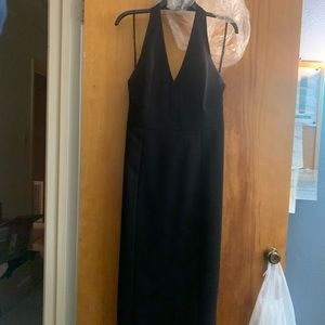 Calvin Klein Floor Length Halter Dress - Black